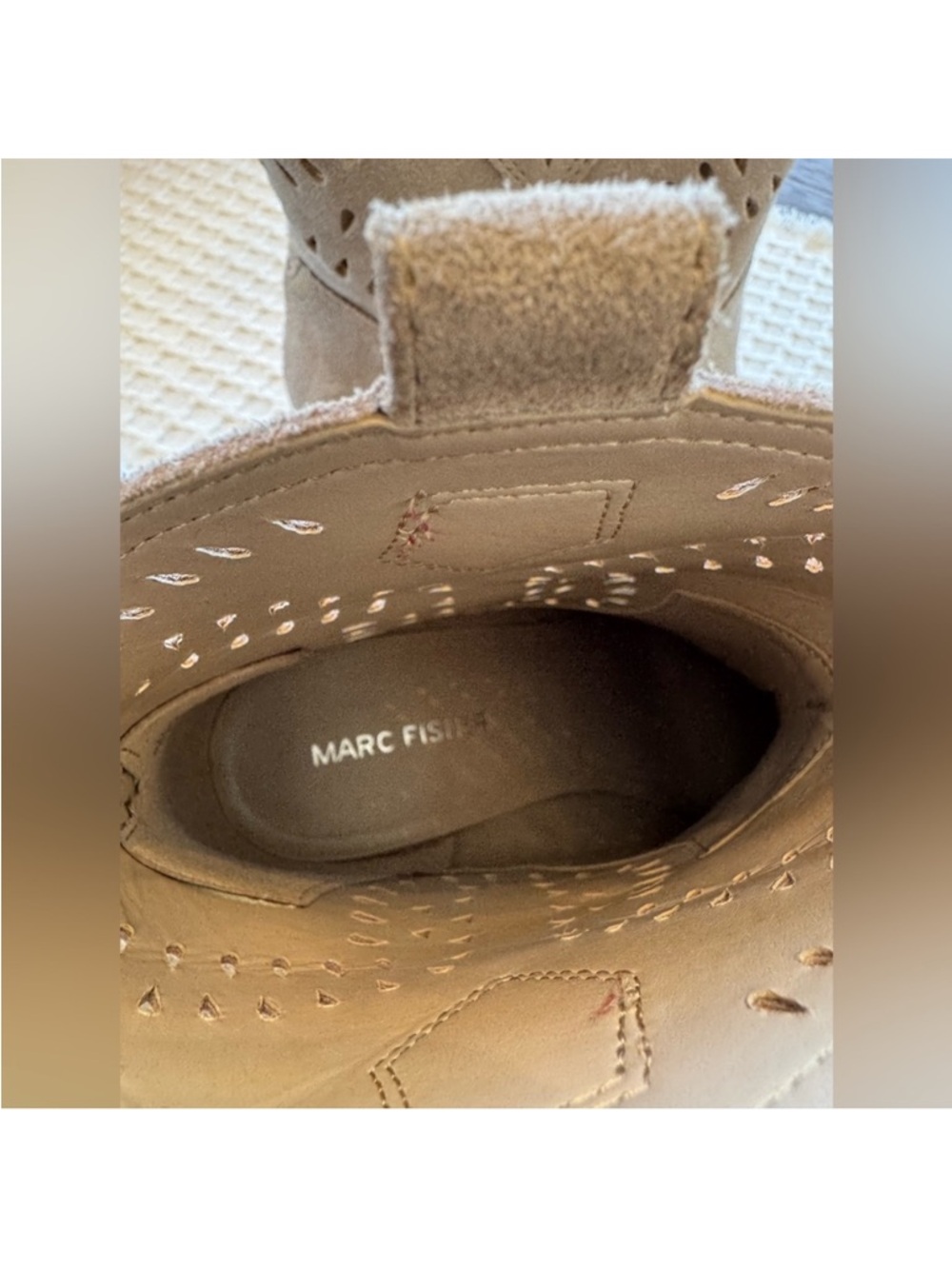 Women’s Taupe Suede Western Ankle Boots - Unbranded - Picture 7 of 11